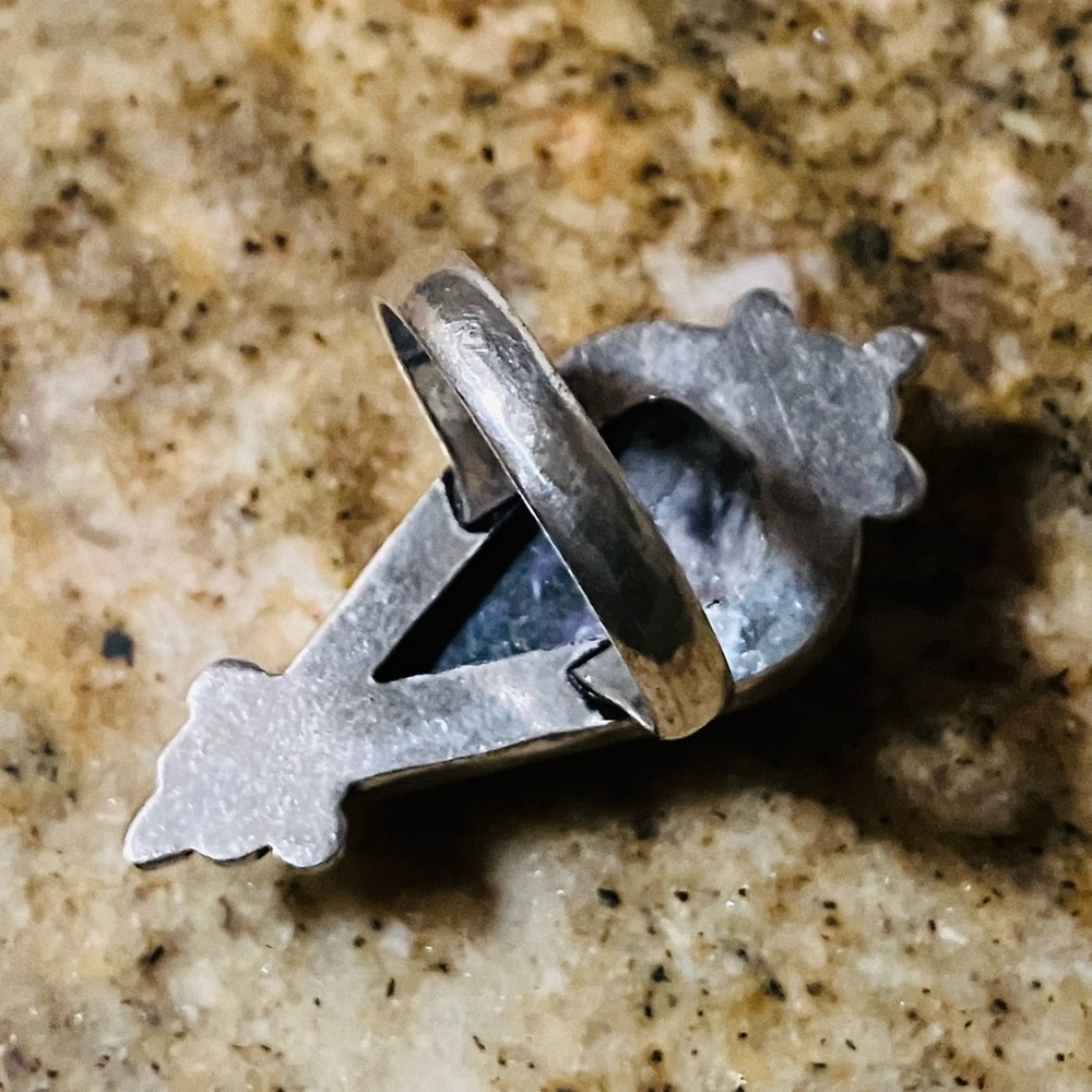 CHAROITE STERLING SILVER RING BOHO - Picture 5 of 6